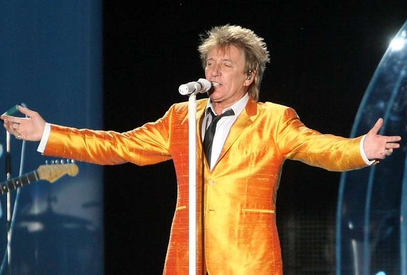 Legendinės žvaigždės Rodo Stewarto koncerto akimirka / Juliaus Kalinsko / 15min nuotr.