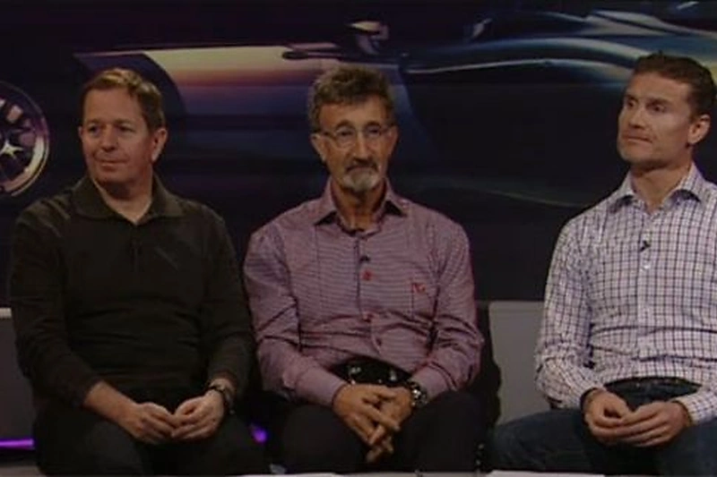 Eddie Jordanas, Martinas Brundlas ir Davidas Coulthardas / Stop kadras iš video siužeto