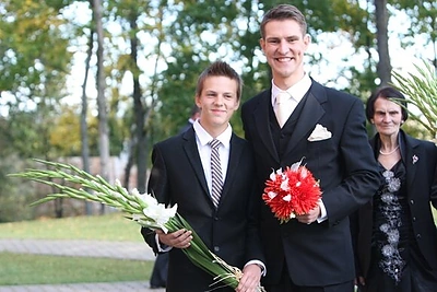 Mantas Stonkus su broliu