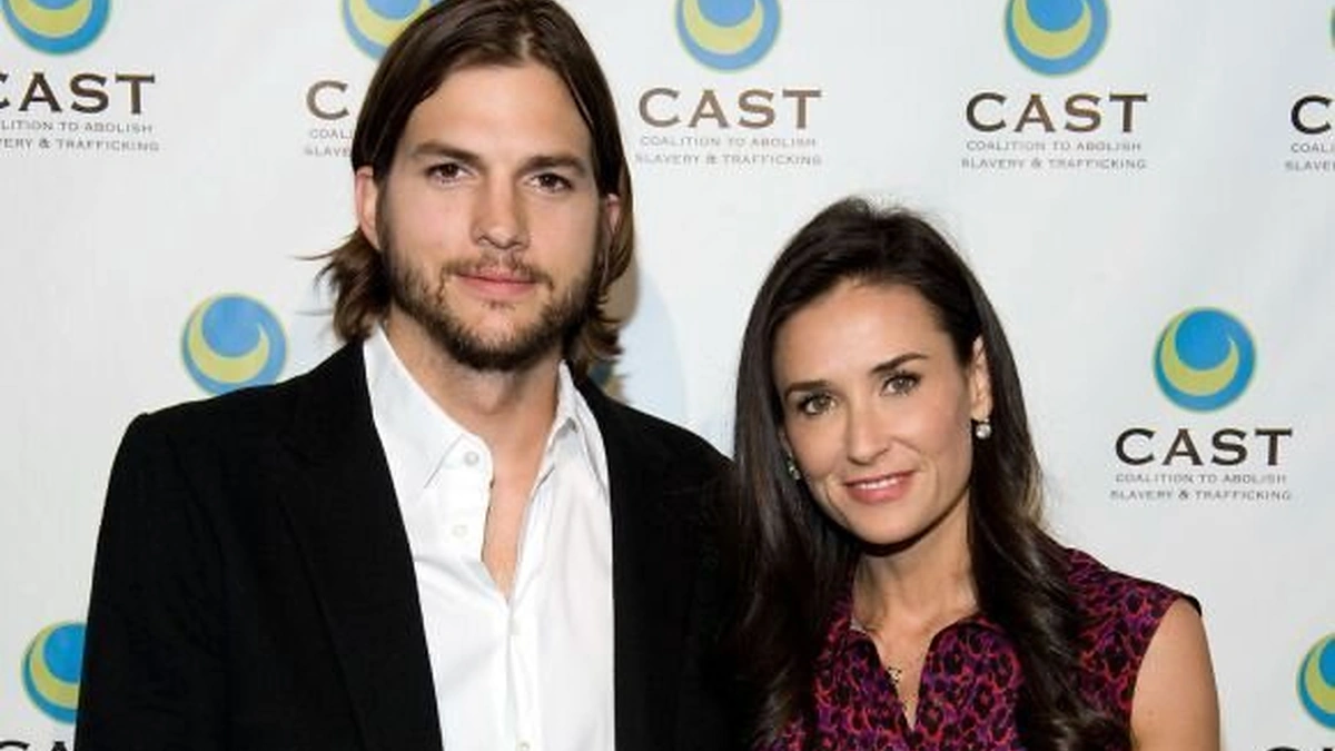 Demi Moore ir Ashtonas Kutcheris