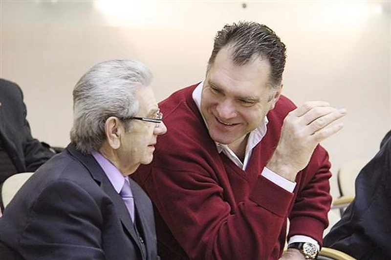 Vladas Garastas ir Arvydas Sabonis / Kaunas.lt nuotr.