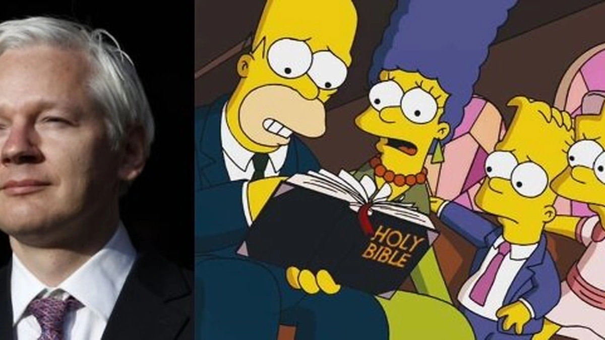 „WikiLeaks“ įkūrėjas Julianas Assange'as pasirodys 500-ojoje „Simpsonų“ serijoje