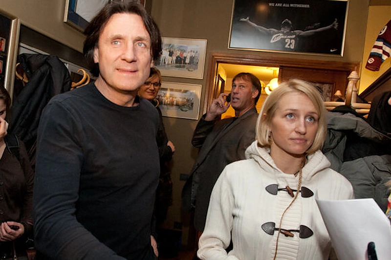 Valdemaras Chomičius su mylimąja Agne