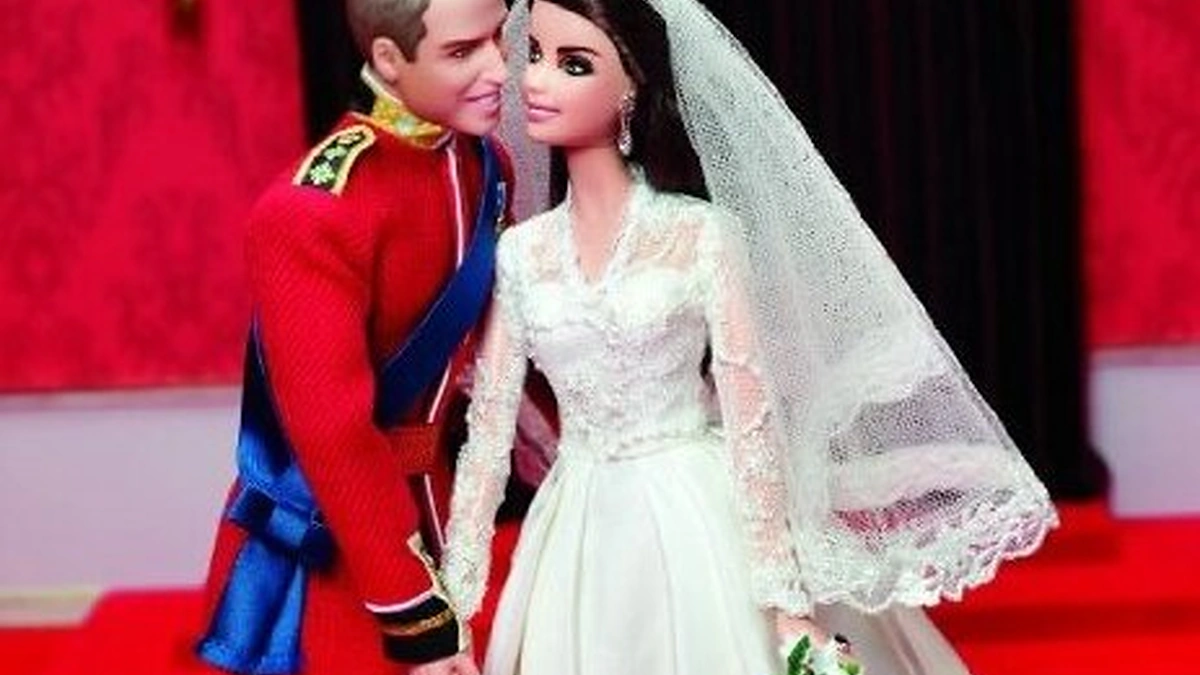 Princas Williamas ir hercogienė Catherine tapo lėlėmis barbėmis