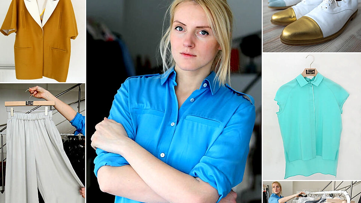 Eglė Žiemytė su savo kurtais modeliais