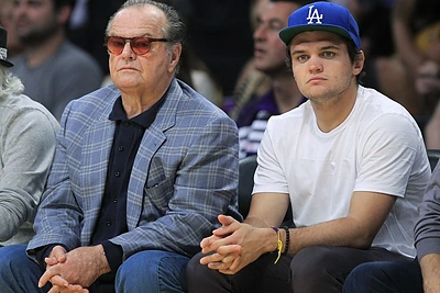 Aktorius Jackas Nicholsonas su sūnumi Raymondu / „Scanpix“ nuotr.