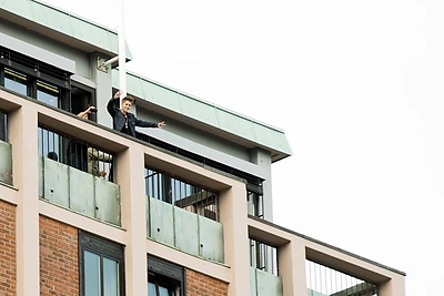 Justinas Bieberis Oslo viešbutyje