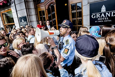 Justino Bieberio gerbėjai Osle