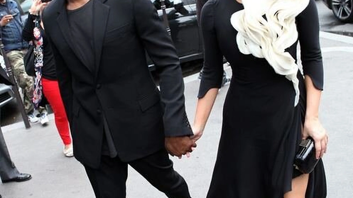 TV žvaigždė Kim Kardashian ir reperis Kanye Westas