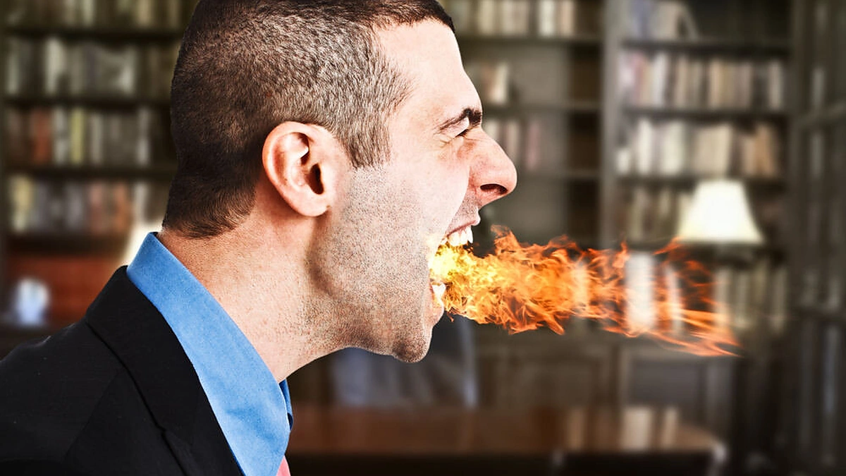 Įniršęs žmogus nesugeba blaiviai mąstyti.