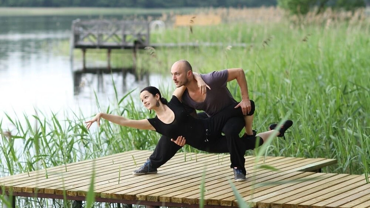 Donatas Baumila-Dūnis su šokių partnere Rasa Židonyte