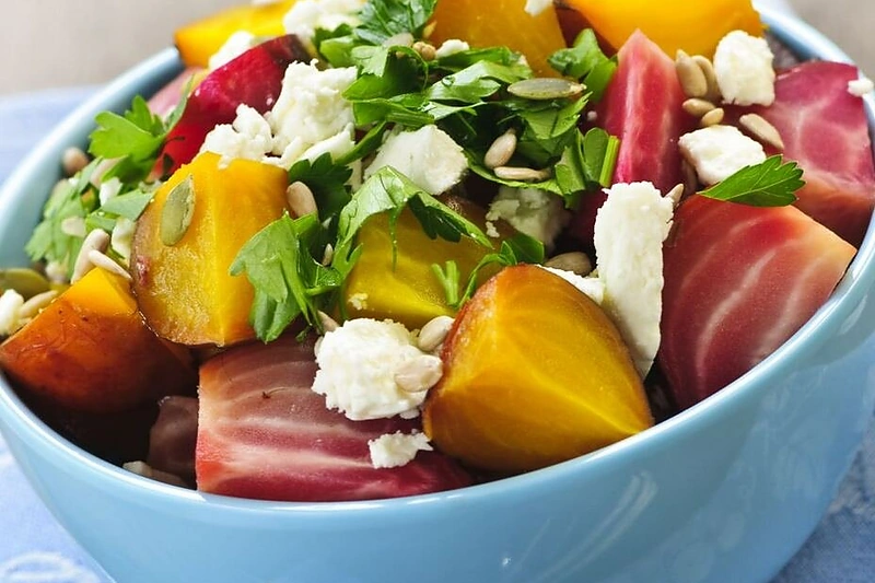 Burokėliai su feta ir mėtomis