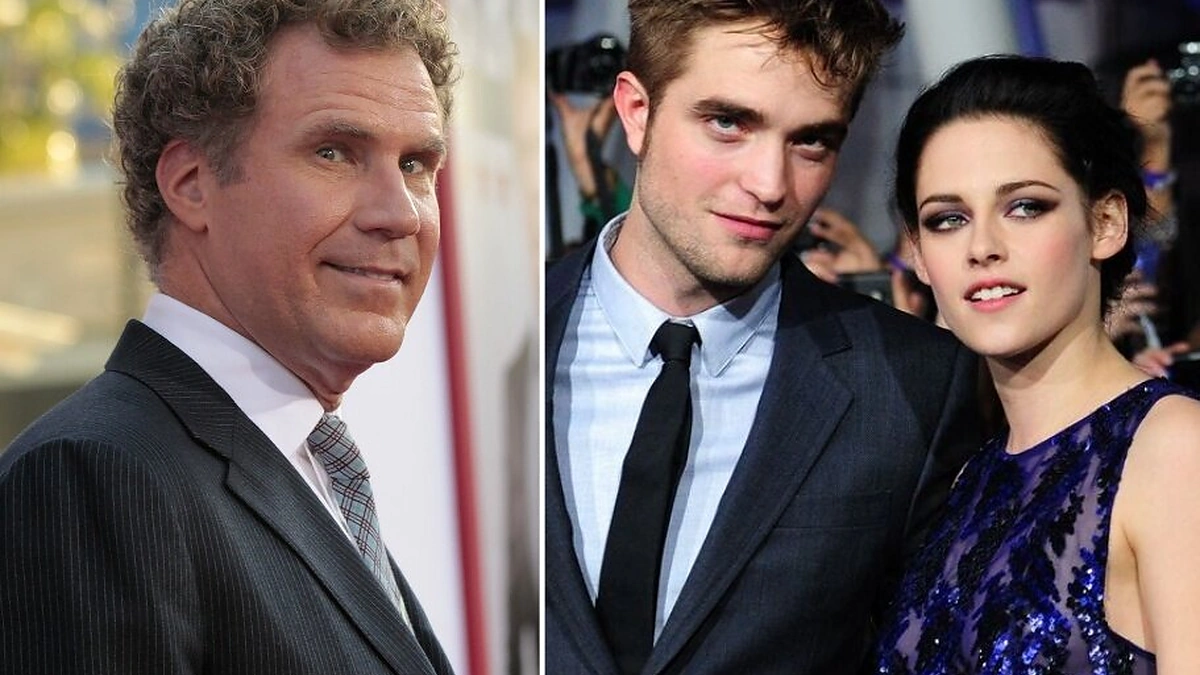 Willas Ferrellas pasišaipė iš Kristen Stewart ir Roberto Pattinsono meilės dramos
