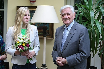 Rūta Meilutytė ir Valdas Adamkus
