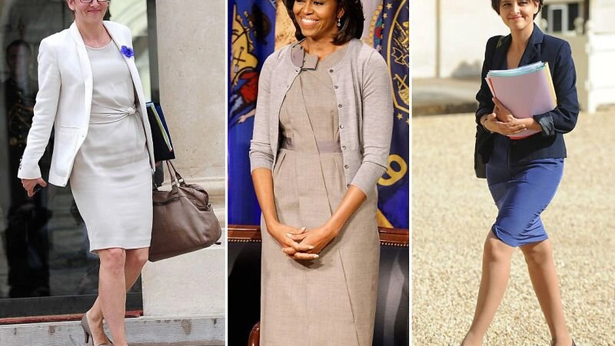 Klasikinis stilius (iš kairės į dešinę: Delphine Batho, Michelle Obama, Najat Vallaud-Belkacem)