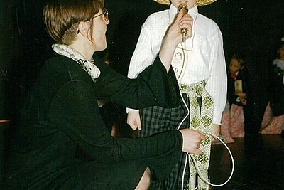 Antrokas Dominykas Vaitiekūnas „Šauniausio moksleivio konkurse“ (Panevėžys, 1996 m.)