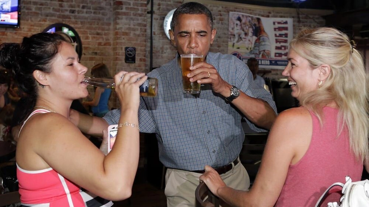 Barackas Obama mėgsta alų