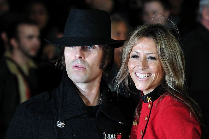Liamas Gallagheris su žmona Nicole Appleton
