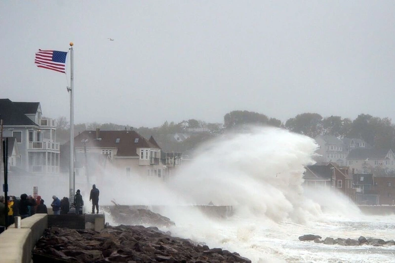 Uraganas Sandy tvindo JAV rytų pakrantės miestus.