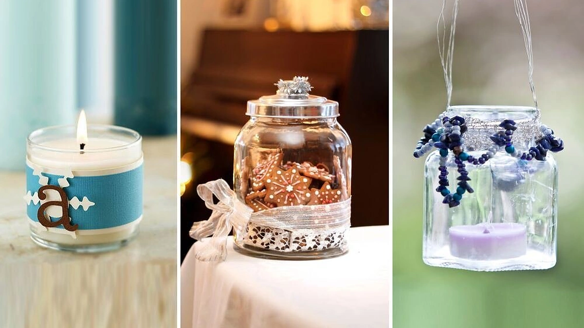 Rankdarbių idėjos iš stiklainiukų