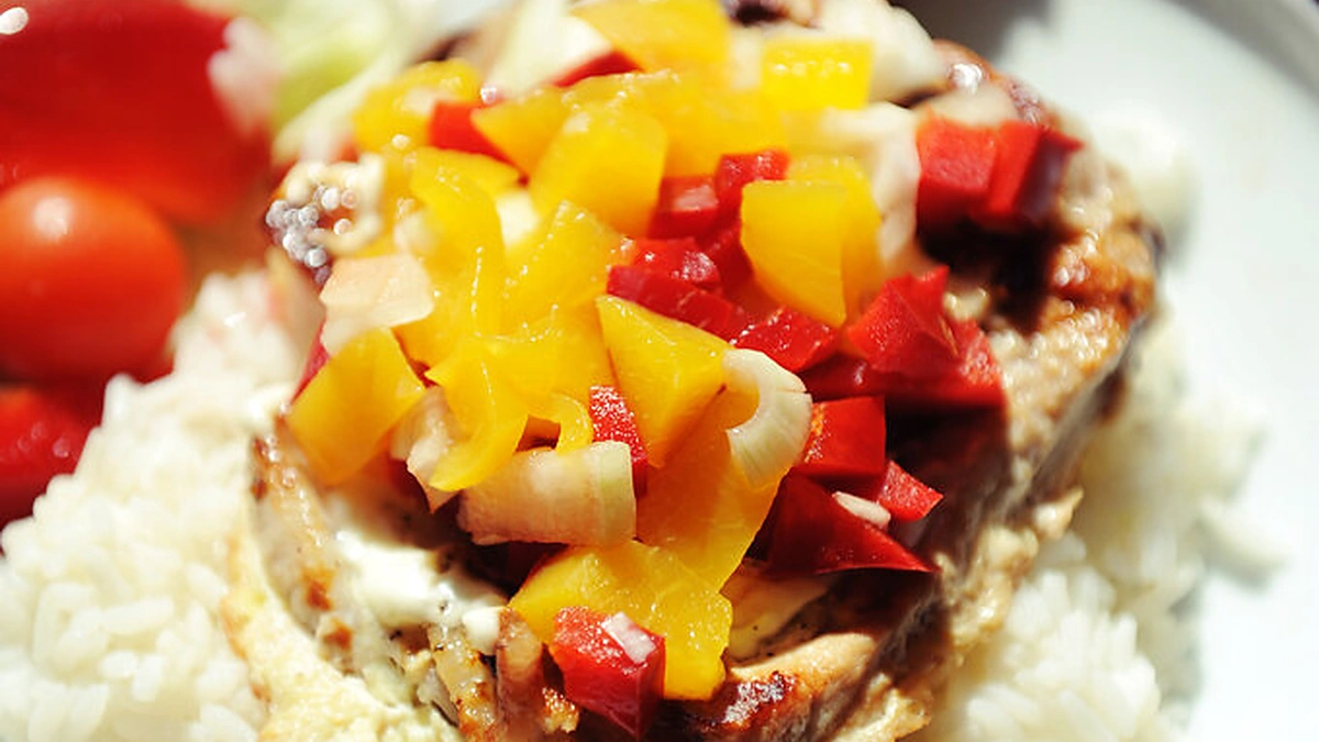 Kepsniai su persikais