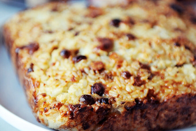 Varškės apkepas su ryžiais