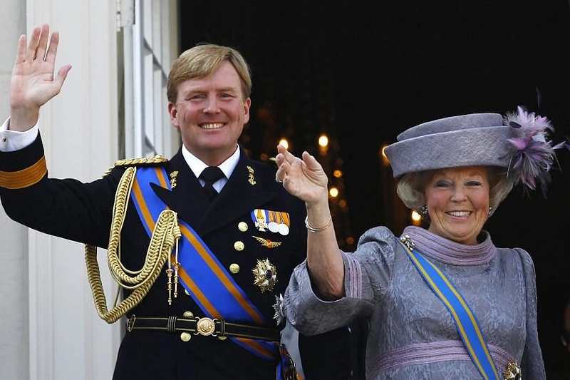 Princas Willemas Alexanderis su savo mama, karaliene Beatrix