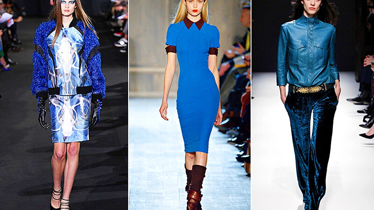 Mėlyna spalva mados namų kolekcijose