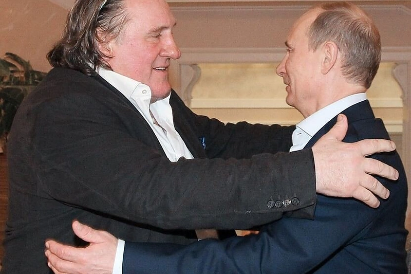 Prancūzijos aktorius Gerrardas Depardieu ir Rusijos prezidentas Vladimiras Putinas