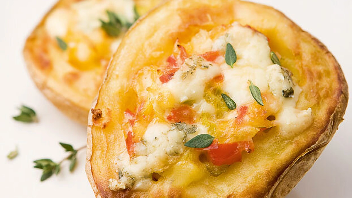 Įdarytos bulvių puselės