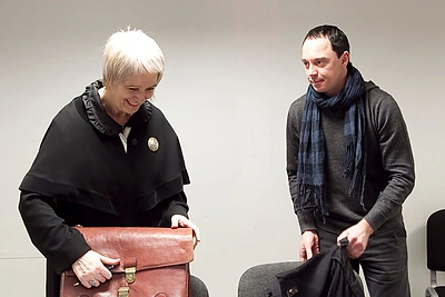 Advokatė Ona Vitartienė ir Mindaugas Mickevičius-Mino