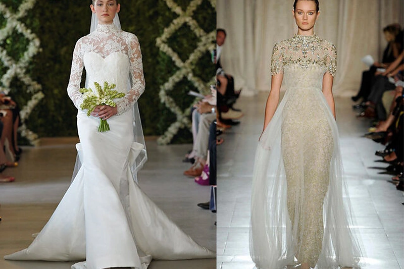 Iš kairės: Oscar de la Renta, Marchesa suknelės.