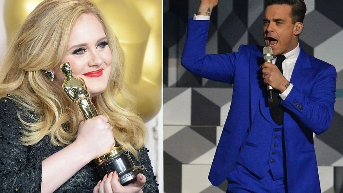 Adele ir Robbie Williams