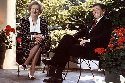 Margaret Thatcher ir JAV prezidentas Ronaldas Reaganas (1987 m.)