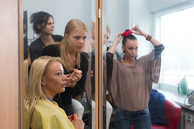 Raudonos nosies dienos klipo filmavimas.