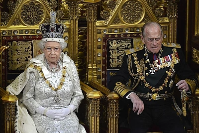 Didžiosios Britanijos karalienė Elizabeth II ir princas Philipas