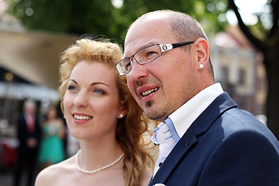 Muzikantas Ramūnas Difartas vedė 19 metų jaunesnę mylimąją Aušrą Sutkauskaitę