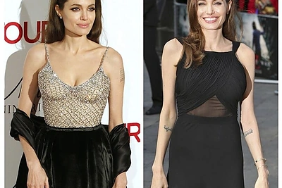 Angelina Jolie 2010 metais ir dabar