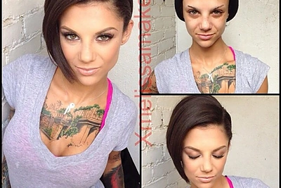 Bonnie Rotten su ir be makiažo