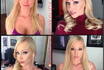 Brea Bennett su ir be makiažo