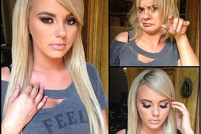 Bree Olson su ir be makiažo