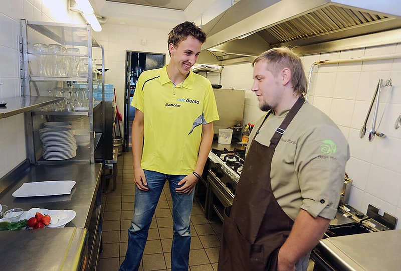 Kasparas Žemaitėlis ir Povilas Katilius