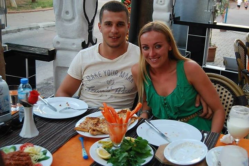 Baiba Skurstenė su draugu Mykolu Serdiuku Alanijoje