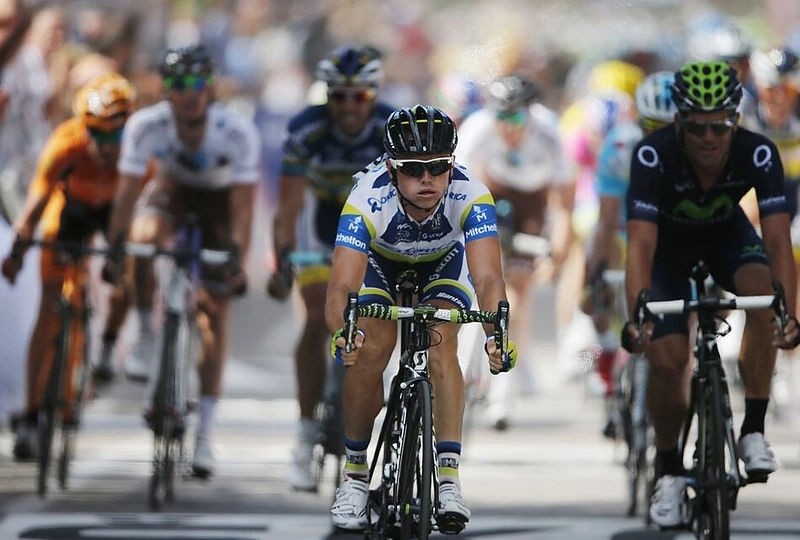 Trečiojo etapo finišas – Simonas Gerransas.