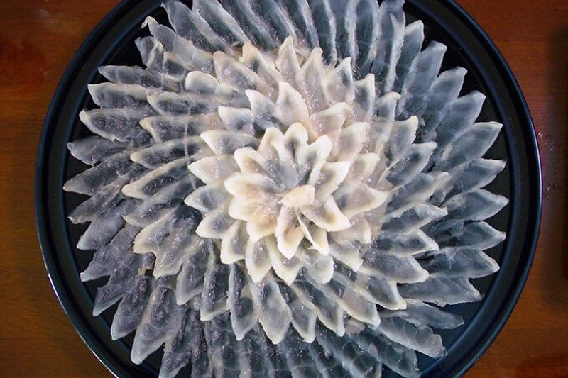 Patiekalas Fugu sashimi