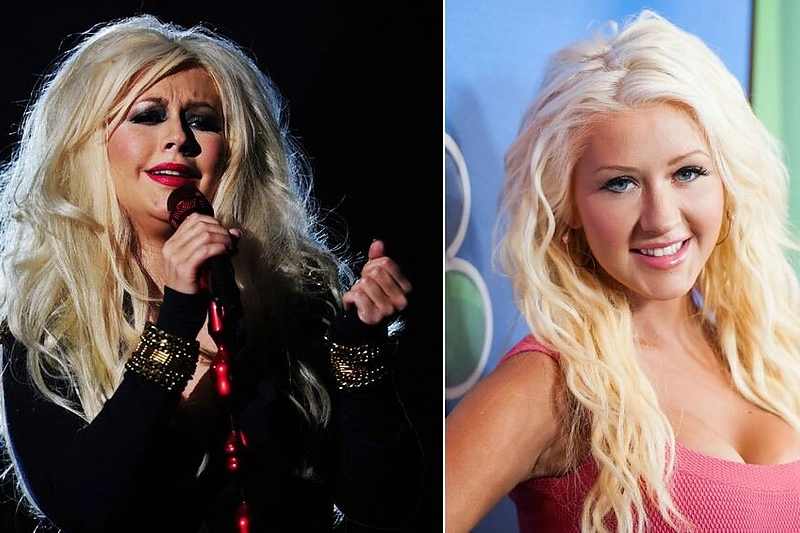 Christina Aguilera 2011 m. spalį ir 2013 m. liepą