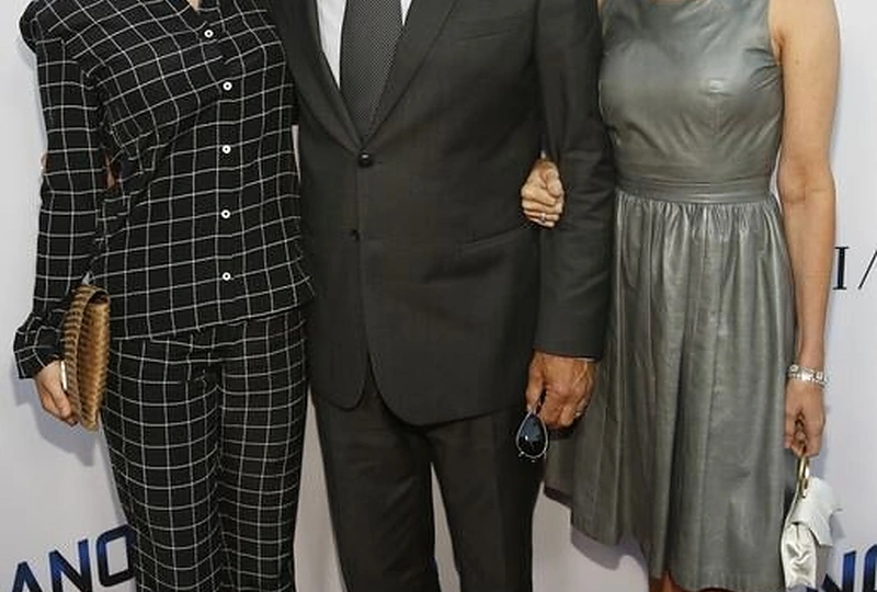 Harrisonas Fordas su žmona Calista Flockhart ir dukra Georgia Ford