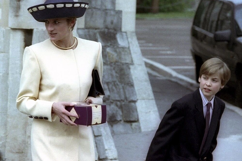 Princesė Diana ir princas Williamas 1992-aisiais