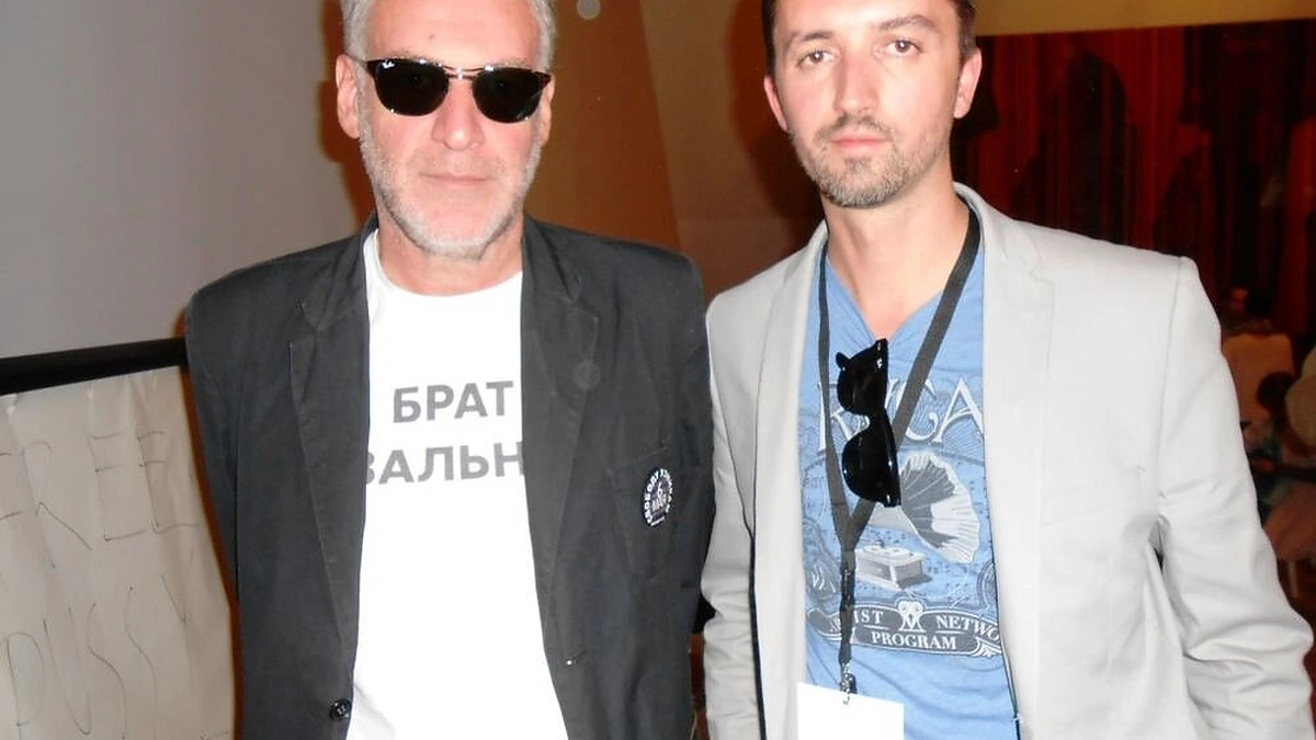 Artemijus Troickis su festivalio „Vilnius Music Week 2013“ koordinatoriumi Lauru Lučiūnu