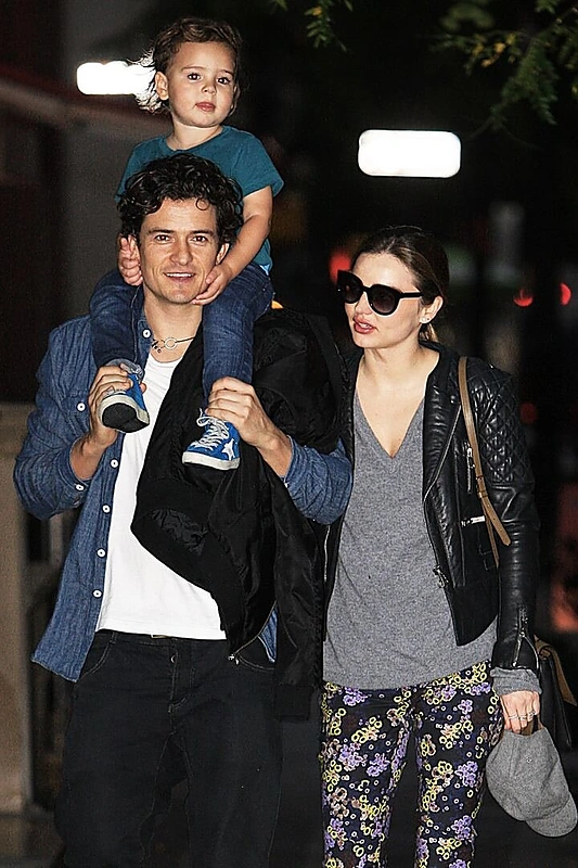 Orlando Bloomas ir Miranda Kerr su sūnumi Flynnu